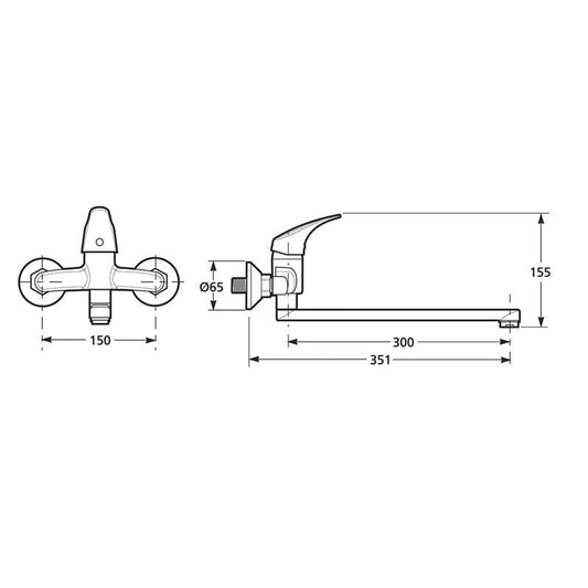 Bateria ścienna Jika Talas H3111N70042401