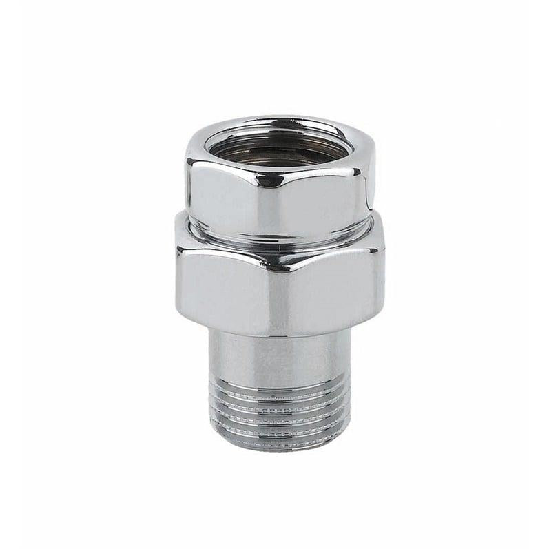 Demountable fitting, 3-piece, 1/2" female and male thread
