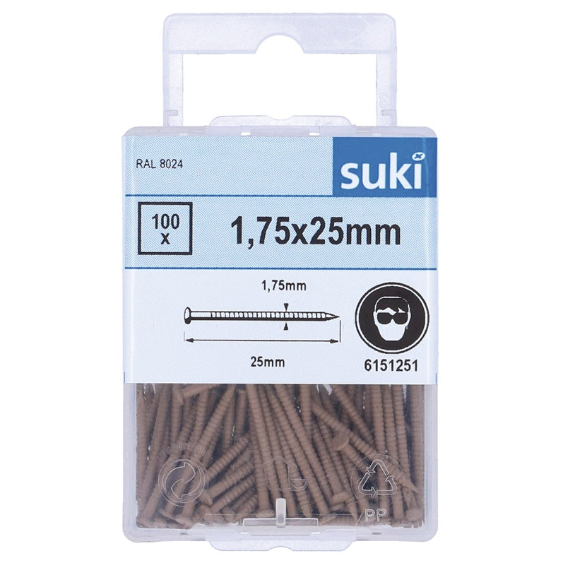 Cladding nails, 1.75 x 25 mm, 100 pcs.