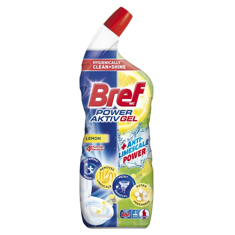 Toilet cleaner BREF POWER AKTIV GEL LEMON, 700 ml