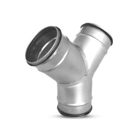 Duct tee ALNOR, with gasket, 45 mm, 160 mm, 45°