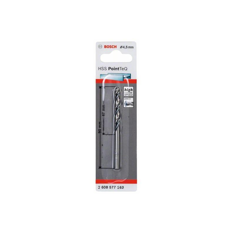 Metal drill bit Bosch Pointteq, 4.5x80 mm