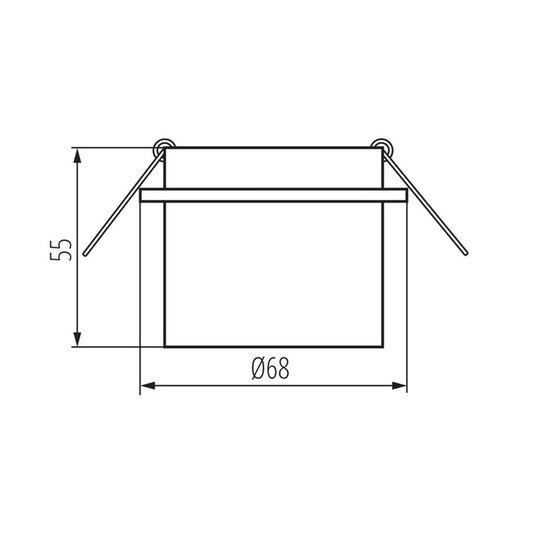 Recessed Downlight Kanlux Spag S, 35W, GU10
