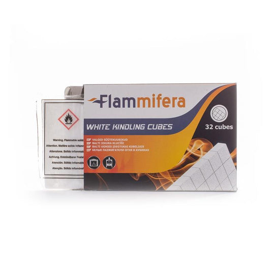 White firelighters, cubes, 32 pcs