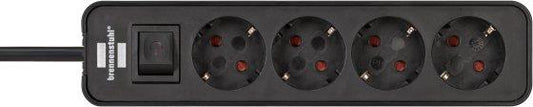 BRENNENSTUHL ECOLOR Household Power Strip, 4-way, 1.5 m