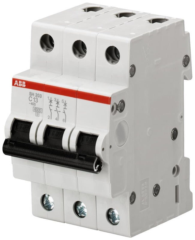 Automatinis jungiklis ABB SH203 3P C 6kA, 63 A