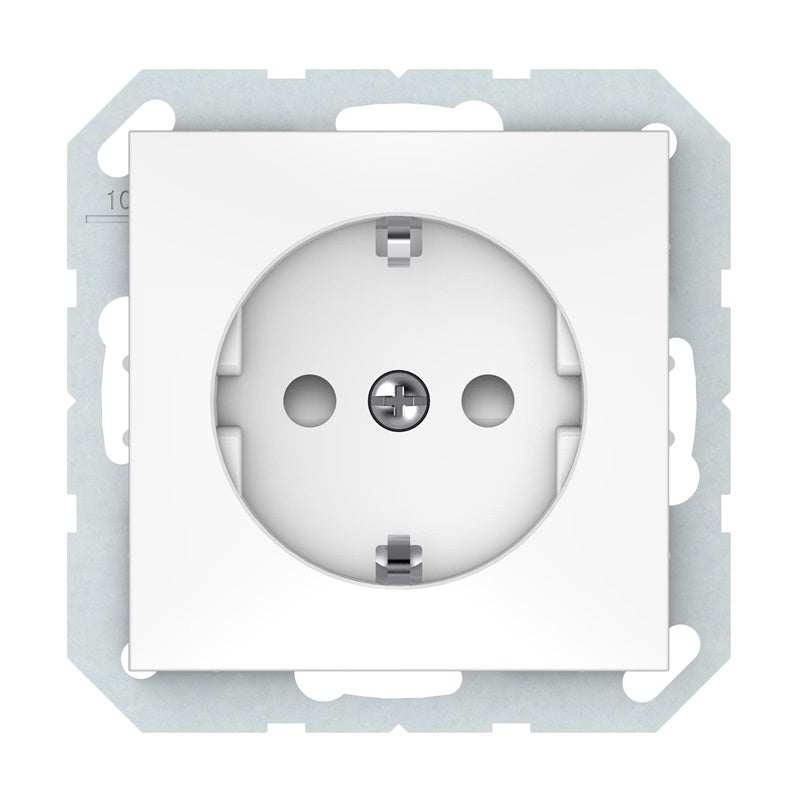 Wall socket VILMA QR1000, with earthing, white
