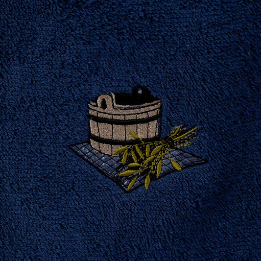 Sauna Apron HOME TEXTILE 55x150cm blue 100% cotton