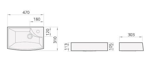 Praustuvė PAA MINI STEP, 470×310 mm