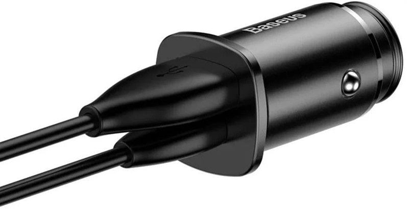 Įkroviklis auto USB 2.0 -USB-C 30W,black