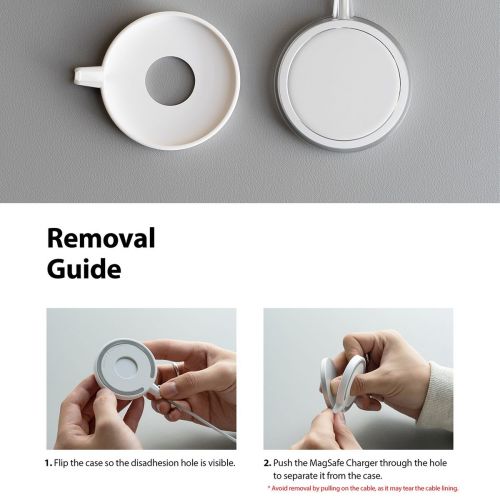 Ringke MagSafe įkroviklis dėklas Slim, matinė skaidri spalva