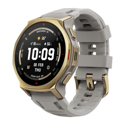 Amazfit T-Rex 3 Pro NFC, 44mm with Silicone Strap, Arctic Gold EU W2548GL2N