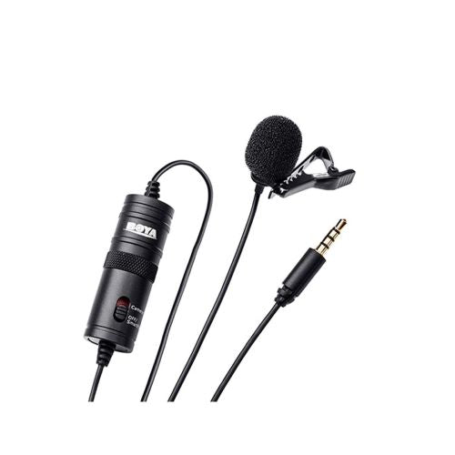 BOYA mikrofonas laidinis, Omni Directional polar pattern Lavalier, High quality sound, Work su cameras, smartphones ir