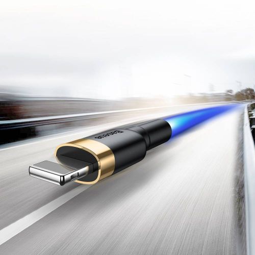 Baseus Lightning Cafule laidas 2A, 3m / (CALKLF-RV1), juoda / auksinė spalva