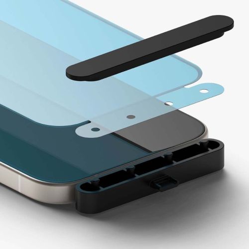 Ringke iPhone 15/ 16 ekrano apsauga Privacy grūdintas stiklas 9H su installation jig, skaidri spalva