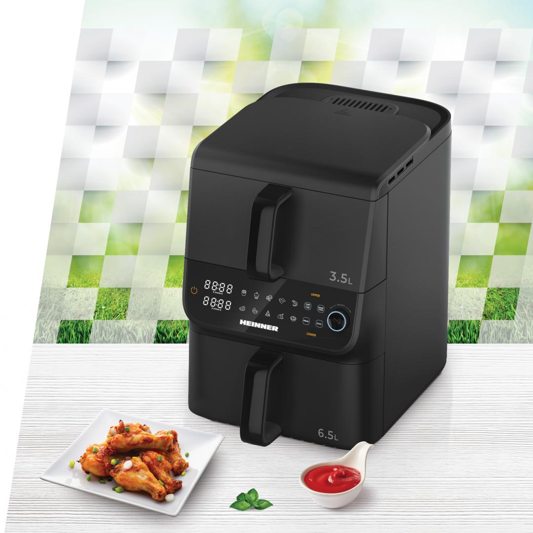 Karšto oro gruzdintuvė 2500W, 10L HAF-C10DBS25BK HEINNER