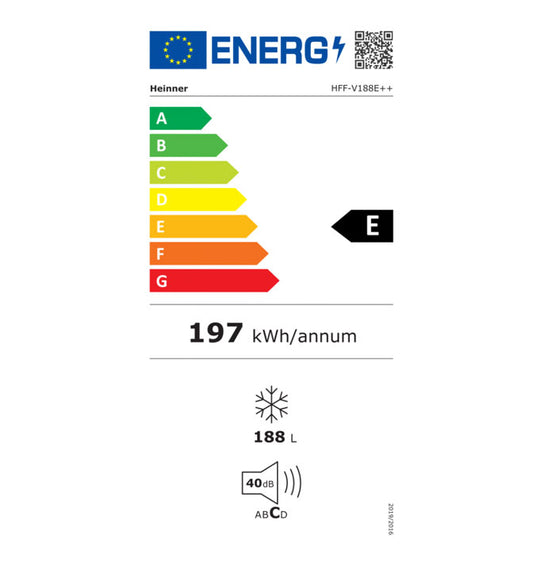 Šaldiklis HFF-V188E++ HEINNER