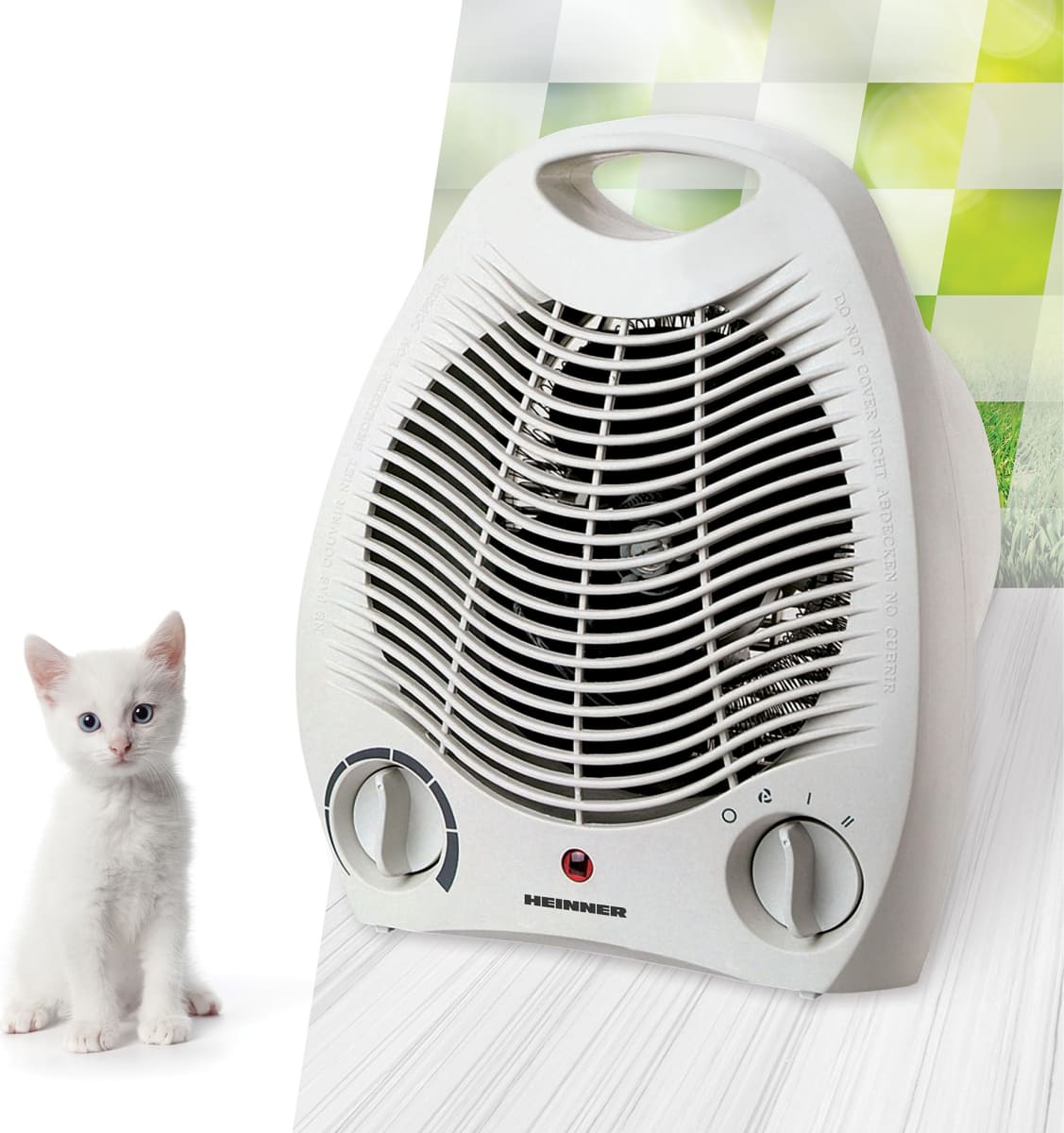 Elektrinis šildytuvas, termoventiliatorius 1000/2000W HFH-L2000WH HEINNER