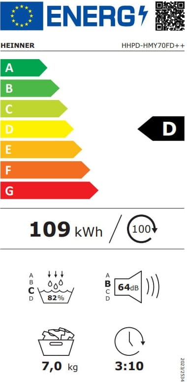 Džiovyklė 7kg HHPD-HMY70FD++ HEINNER
