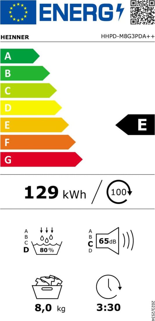 Džiovyklė 8kg HHPD-M8G3PDA++ HEINNER