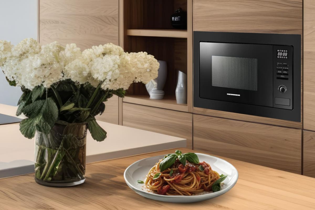Įmontuojama mikrobangų krosnelė 800W, 20L HMW-MDBI25GDBK HEINNER