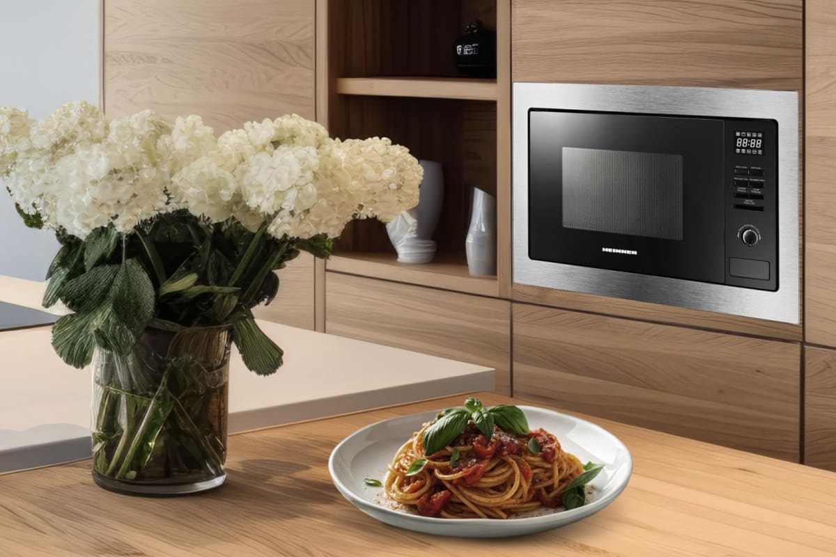 Įmontuojama mikrobangų krosnelė 900W, 20L HMW-MDBI25GDIX HEINNER