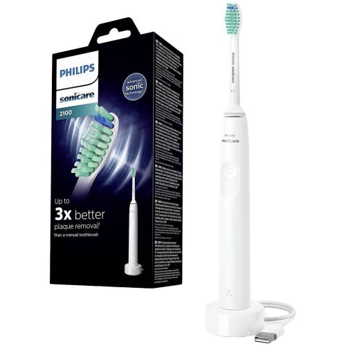Philips elektrinis dantų šepetėlis Sonicare 2100 Series HX3651/13, balta spalva