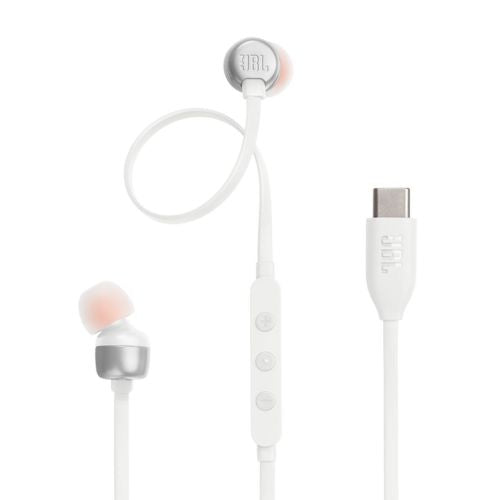 JBL Tune 310C Pure Bass į ausis ausinės, (Type-C),, balta spalva