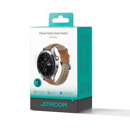 Joyroom išmanusis laikrodis Classic Series Pro su atsiliepimo į skambučius funkcija, (JR-FC2), sidabrinė spalva