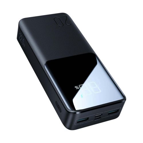 Joyroom išorinė baterija su skaitmeninis Display C+U+U, PD 22.5 W, 20000 mAh su Micro-USB input, (JR-QP192), juoda spalva