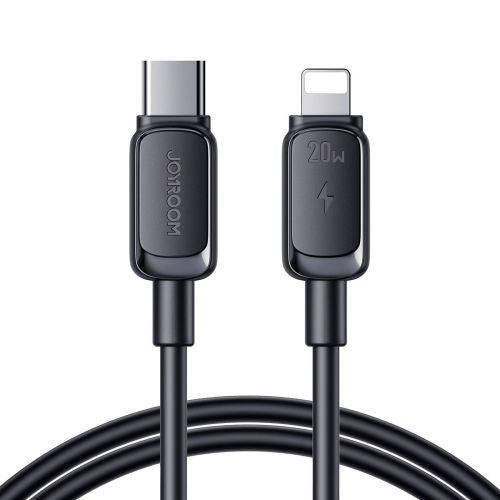 Joyroom Type-C - Lightning laidas Multi-Color Series A14, 20 W, 480mb/s, 1.2m, (S-CL020A111B), juoda spalva