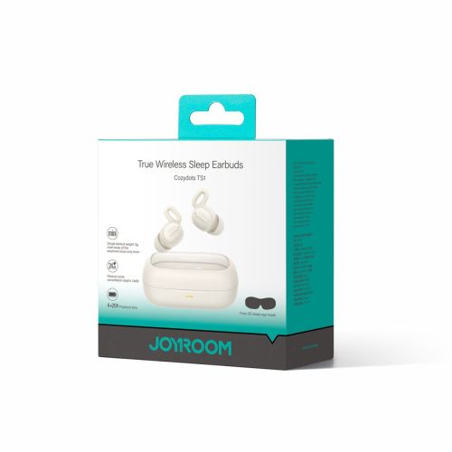 Joyroom ausinės Cozydots Series Bluetooth True belaidis BT 5.3, TWS, ANC, skirtas Sleeping, (JR-TS1), balta spalva