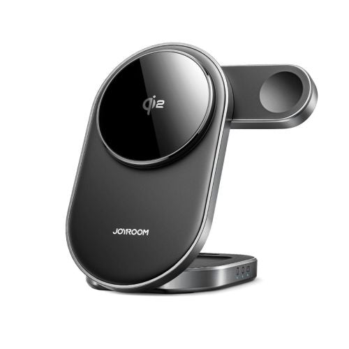 Joyroom belaidis įkroviklis 3-in-1, skirtas iPhone, Apple Watch ir AirPods All Series laidas, 15 W, (JR-W17), juoda spalva