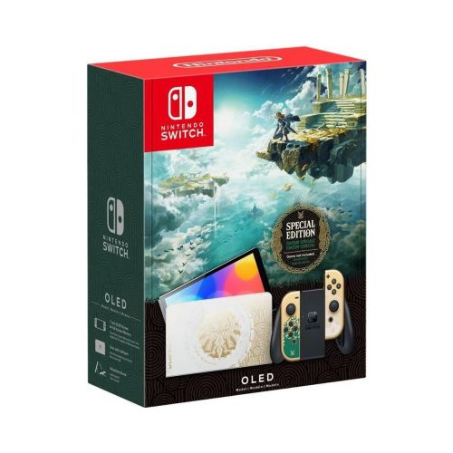 Nintendo jungiklis OLED Model Zelda: Tears of the Kingdom Limited Edition, balta / auksinė spalva