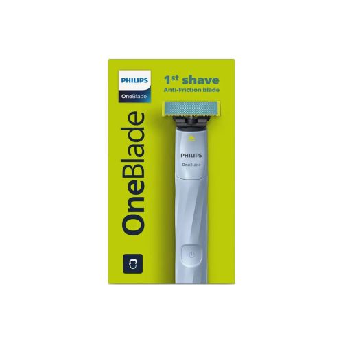 Philips Shaver OneBlade 1st Shave su Anti Friction Blade QP1324/20, mėlyna spalva