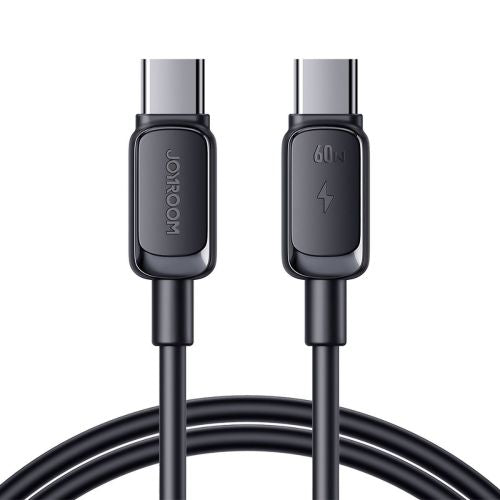Joyroom Type-C - USB-C laidas Multi-Color Series laidas A14, 60 W, 480mb/s, 1.2m, (S-CC100A141B), juoda spalva