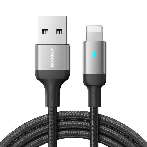 Joyroom USB - Lightning laidas, 2.4A, 1.2m, (S-UL012A10), juoda spalva