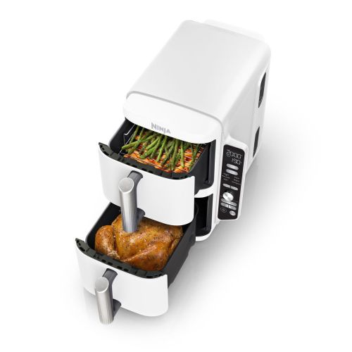 Ninja Foodi Vertical Double Drower Smart karšto oro gruzdintuvė 9.5L SL400EU, balta spalva