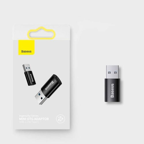 Baseus keitiklis Ingenuity Series Mini OTG Adaptor USB-A 3.1 Male į Type-C Female (ZJJQ000103), mėlyna spalva
