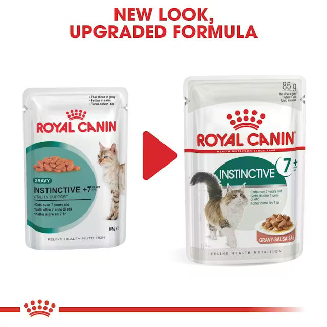 ROYAL CANIN Instinctive 7+ Chunks In Gravy - Wet Food For Senior Cats 12x85g