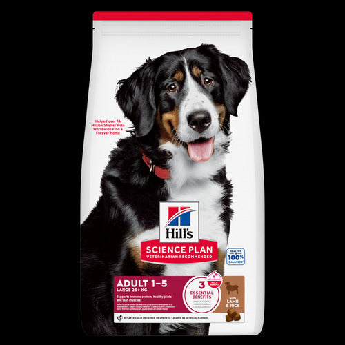Hill's Science Plan Large Breed Adult sausas šunų maistas su ėriena ir ryžiais, 14 kg