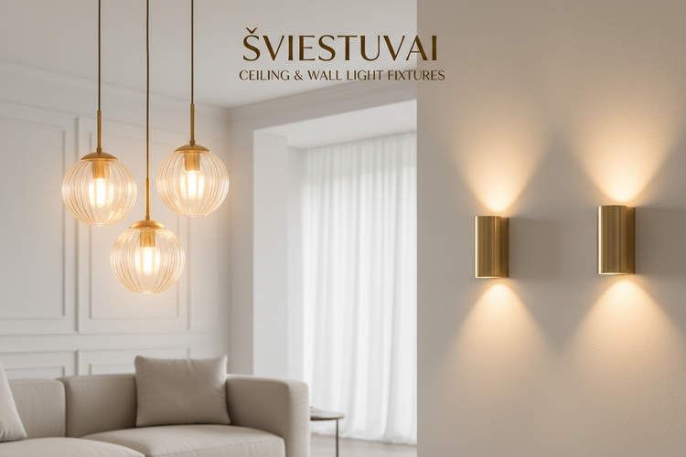 Šviestuvai: lubiniai, sieniniai, vonios, pramoniniai LED šviestuvai. Modernus dizainas ir kokybiškas apšvietimas namams ir biurui. Pristatymas Lietuvoje.