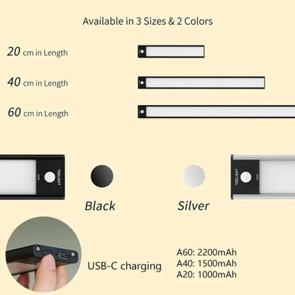 Xiaomi Yeelight spintos šviestuvas su judesio jutikliu A40, 1500 mAh, 2700K, YDQA1620007BKGL, juoda spalva
