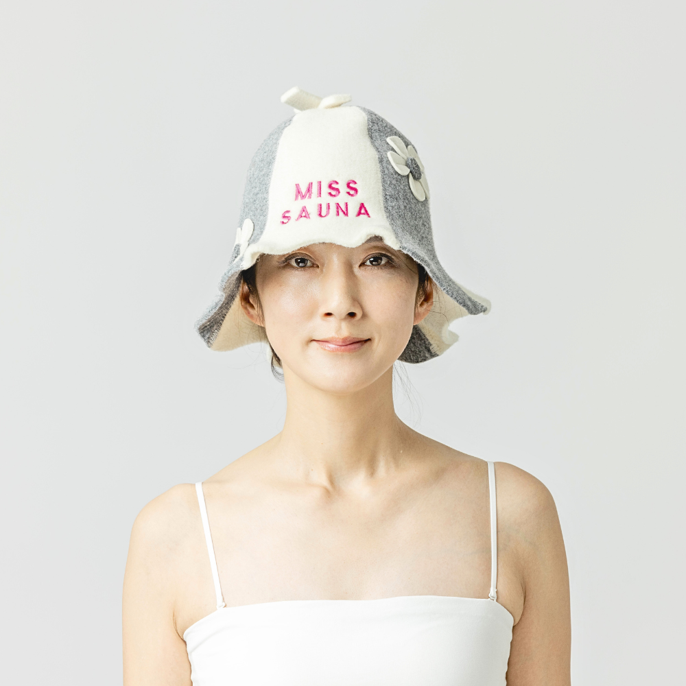 Czapka do sauny 'Miss Sauna' 100% wełna