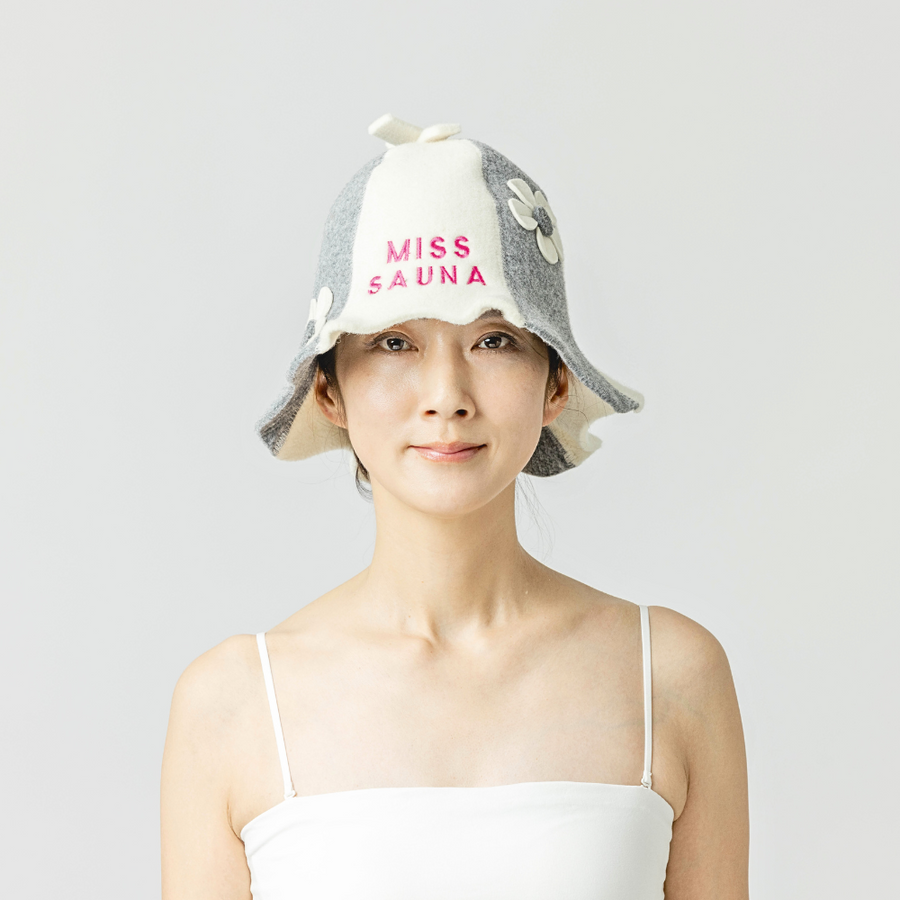 Czapka do sauny 'Miss Sauna' 100% wełna
