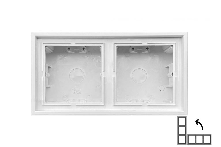 Surface mounting frame LIREGUS MODERN, 2-gang, white