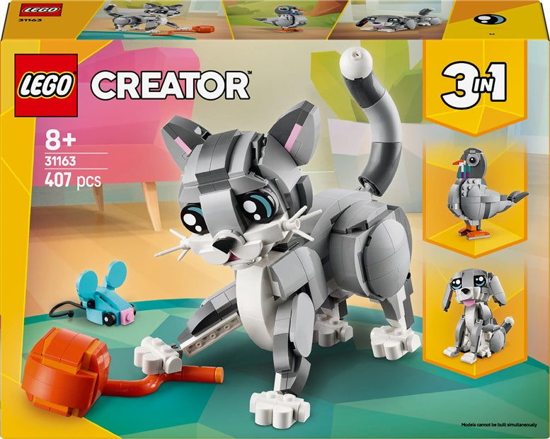 LEGO® Creator Playful Cat 31163 Building Set, 407 Pieces.