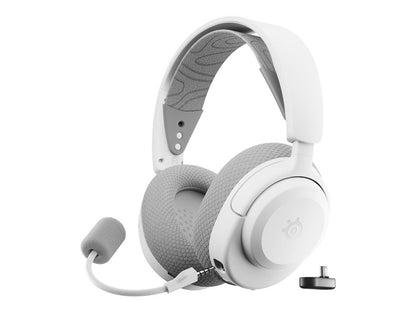 Bezprzewodowe słuchawki gamingowe Steelseries Arctis Nova 3XW, białe