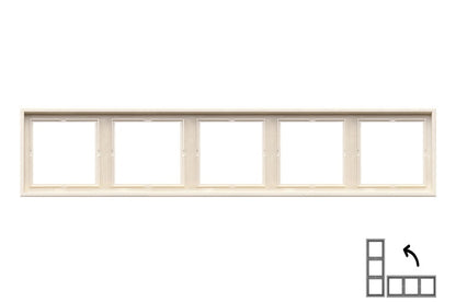 LIREGUS MODERN five-gang frame, matte sand