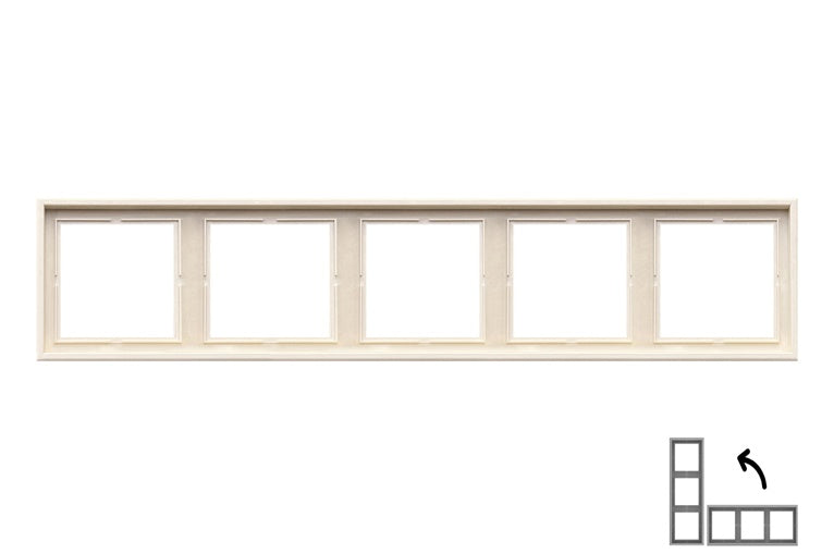 LIREGUS MODERN five-gang frame, matte sand